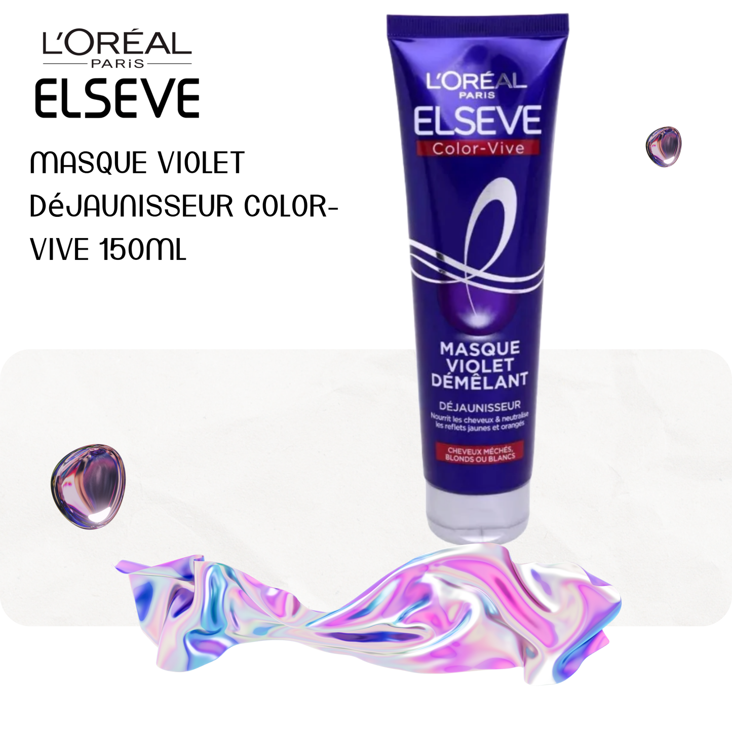 Masque violet déjaunisseur Color-Vive 150ml - ELSÈVE