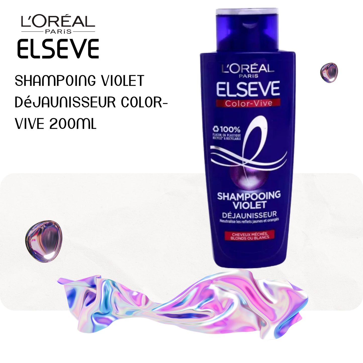 Shampoing violet déjaunisseur Color-Vive 200ml - ELSEVE