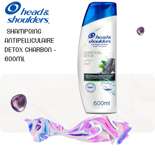 Head & Shoulders Shampoing Antipelliculaire Detox Charbon - 600ml
