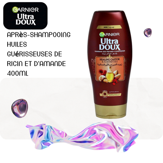 Après-Shampooing huiles guérisseuses de ricin et d'amande 400ml - ULTRA DOUX