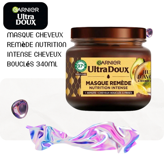 Masque cheveux remède nutrition intense cheveux bouclés 340ml - ULTRA DOUX