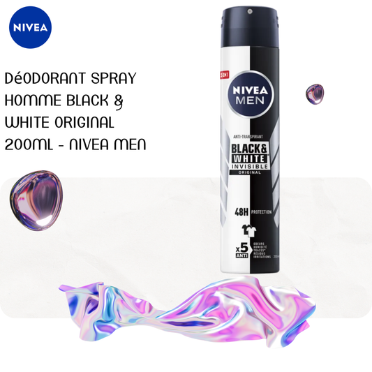 Déodorant spray Homme Black & White Original 200ml - NIVEA MEN