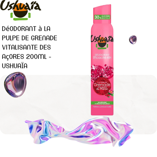 Déodorant à la pulpe de grenade vitalisante des Açores 200ml - USHUAÏA