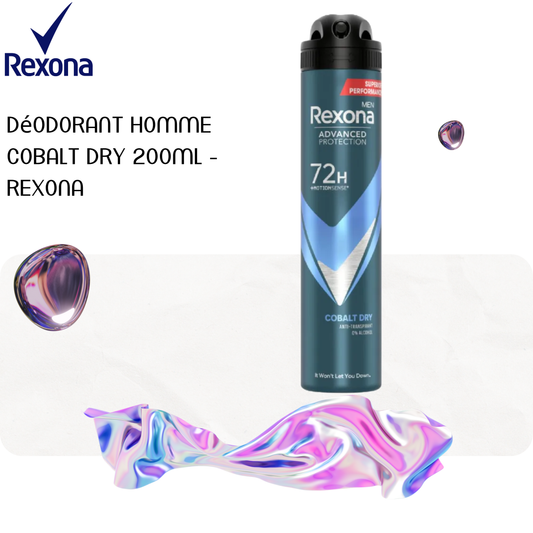 Déodorant homme Cobalt dry 200ml - REXONA