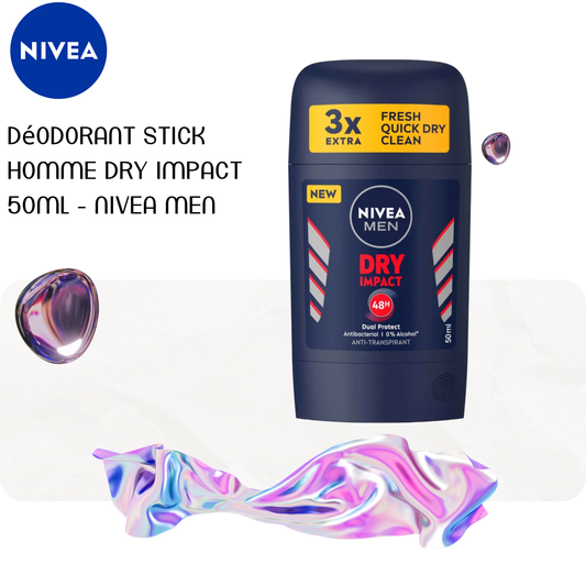 Déodorant stick homme Dry Impact 50ml - NIVEA MEN