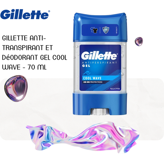 Gillette Anti-transpirant et Déodorant Gel Cool Wave - 70 ml