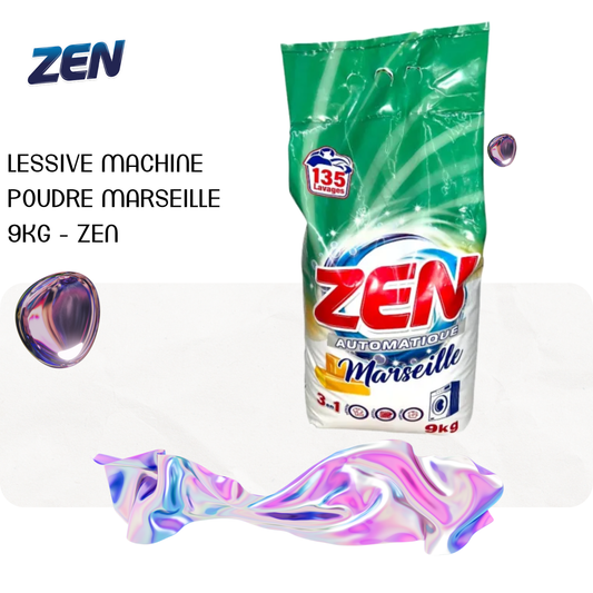 Lessive machine poudre marseille 9kg - ZEN