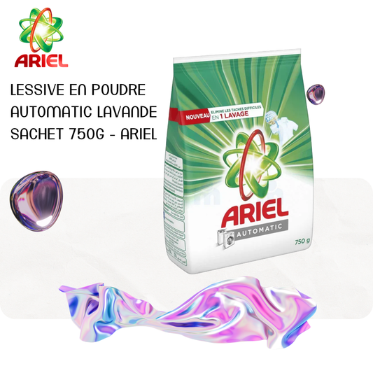Lessive en poudre Automatic lavande sachet 750g - ARIEL