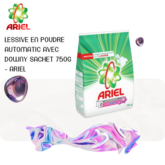 Lessive en poudre Automatic avec Downy sachet 750g - ARIEL