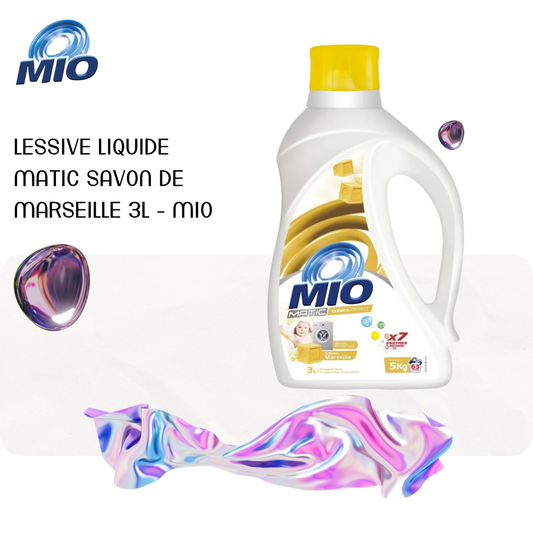 Lessive liquide matic savon de marseille 3L - MIO