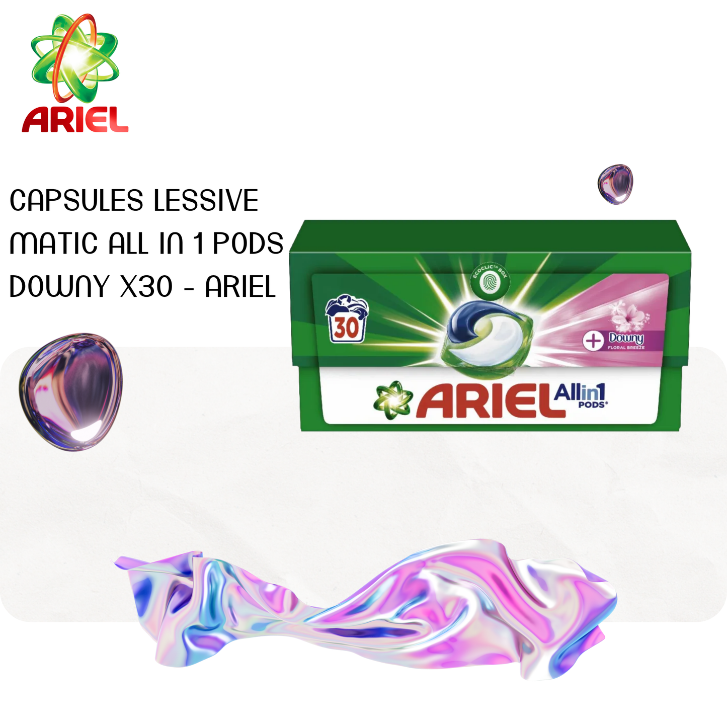 Capsules lessive Matic All in 1 Pods Downy x30 - ARIEL