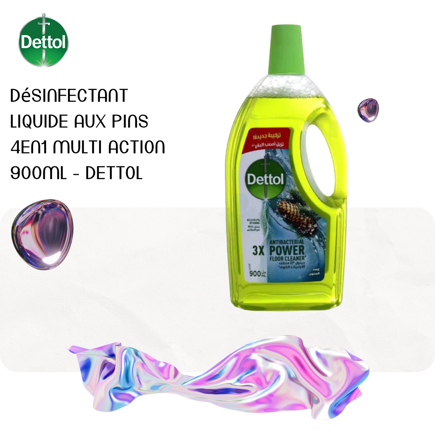 Désinfectant liquide aux pins 4en1 Multi Action 900ml - DETTOL