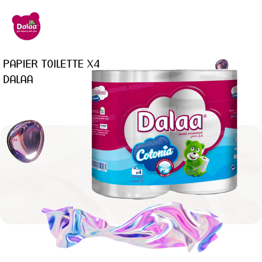 PAPIER HYHIENIQUE 2 PLIS 4 ROULEAUX DALAA