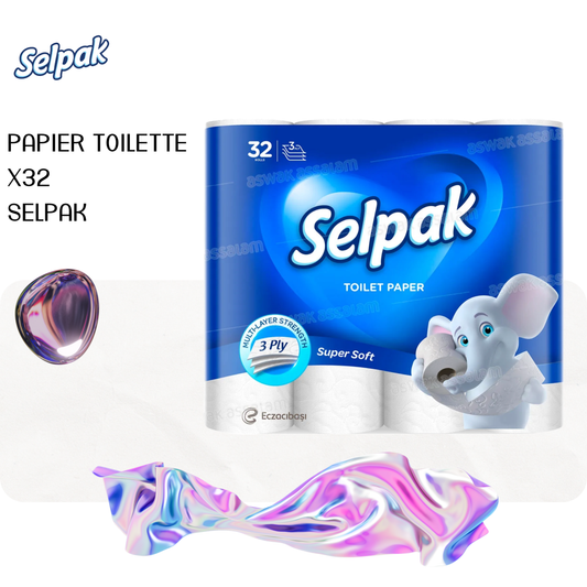 PAPIER HYHIENIQUE 3 PLIS 32 ROULEAUX SELPAK