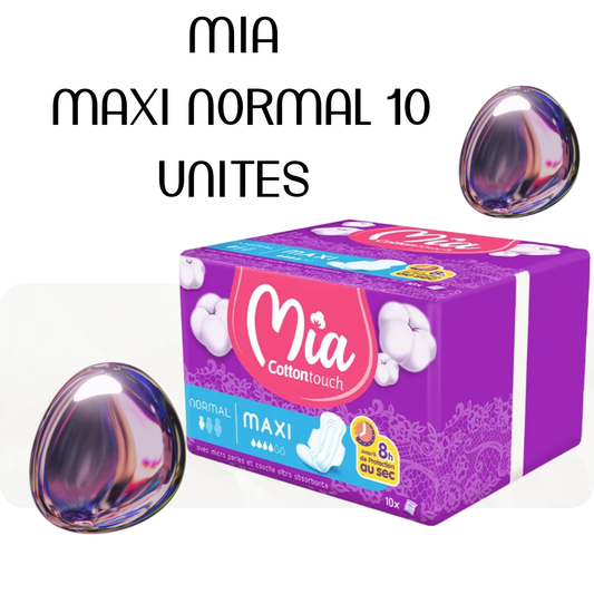 SERVIETTES HYGIENIQUES MAXI NORMAL 10 UNITES MIA