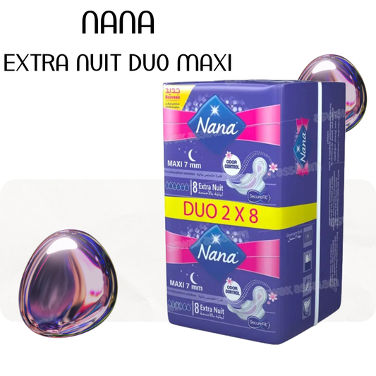 SERVIETTES HYGIENIQUES EXTRA NUIT DUO MAXI NANA