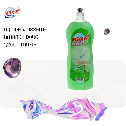 Liquide vaisselle amande douce 1,25L - MAXIS'