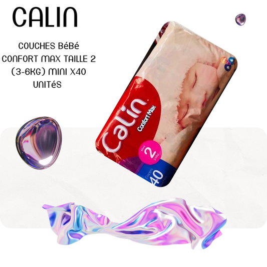 Couches bébé Confort Max taille 2 (3-6kg) mini x40 unités - CALIN