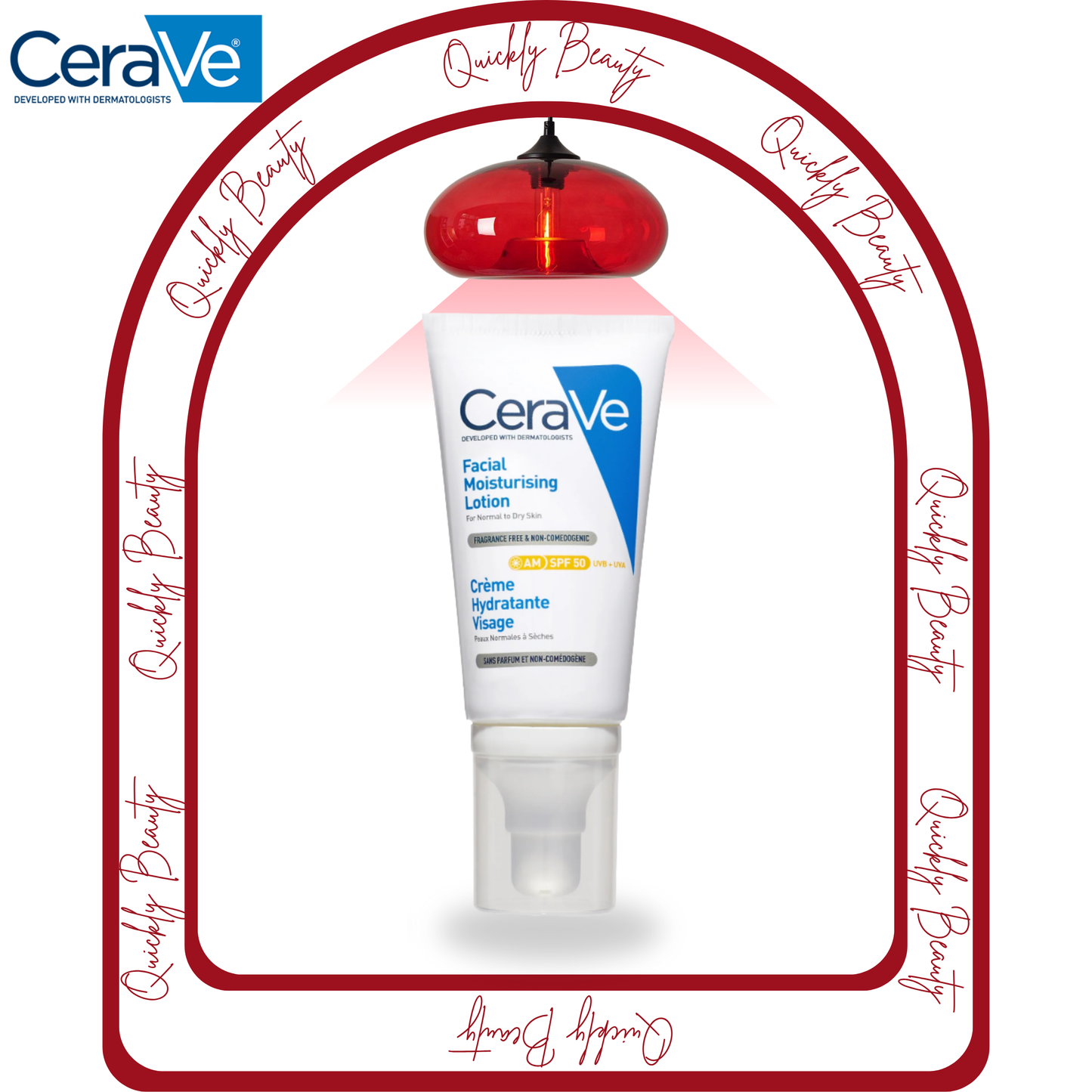 CeraVe Crème Hydratante Visage SPF 50 Peaux Normales À Sèches 52ml