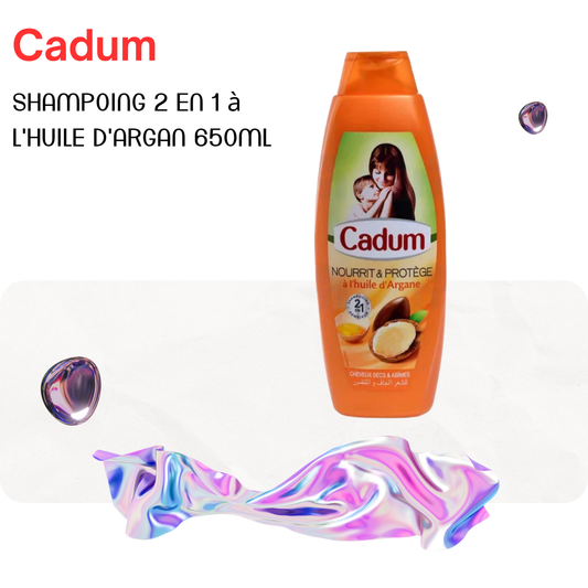 Shampoing 2 en 1 à l'huile d'argan 650ml - CADUM