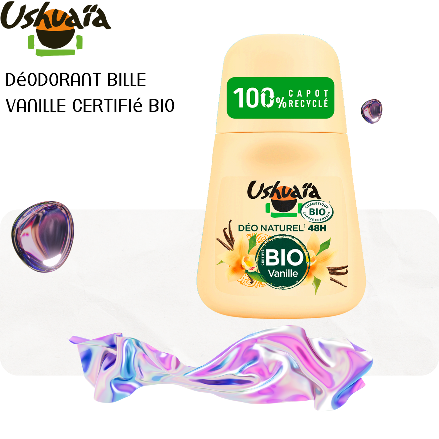 Déodorant Bille Vanille Certifié Bio -  Ushuaia