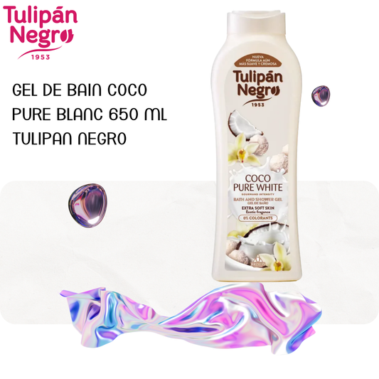Gel de bain au coton et au talc Tulipan Negro 650 ml