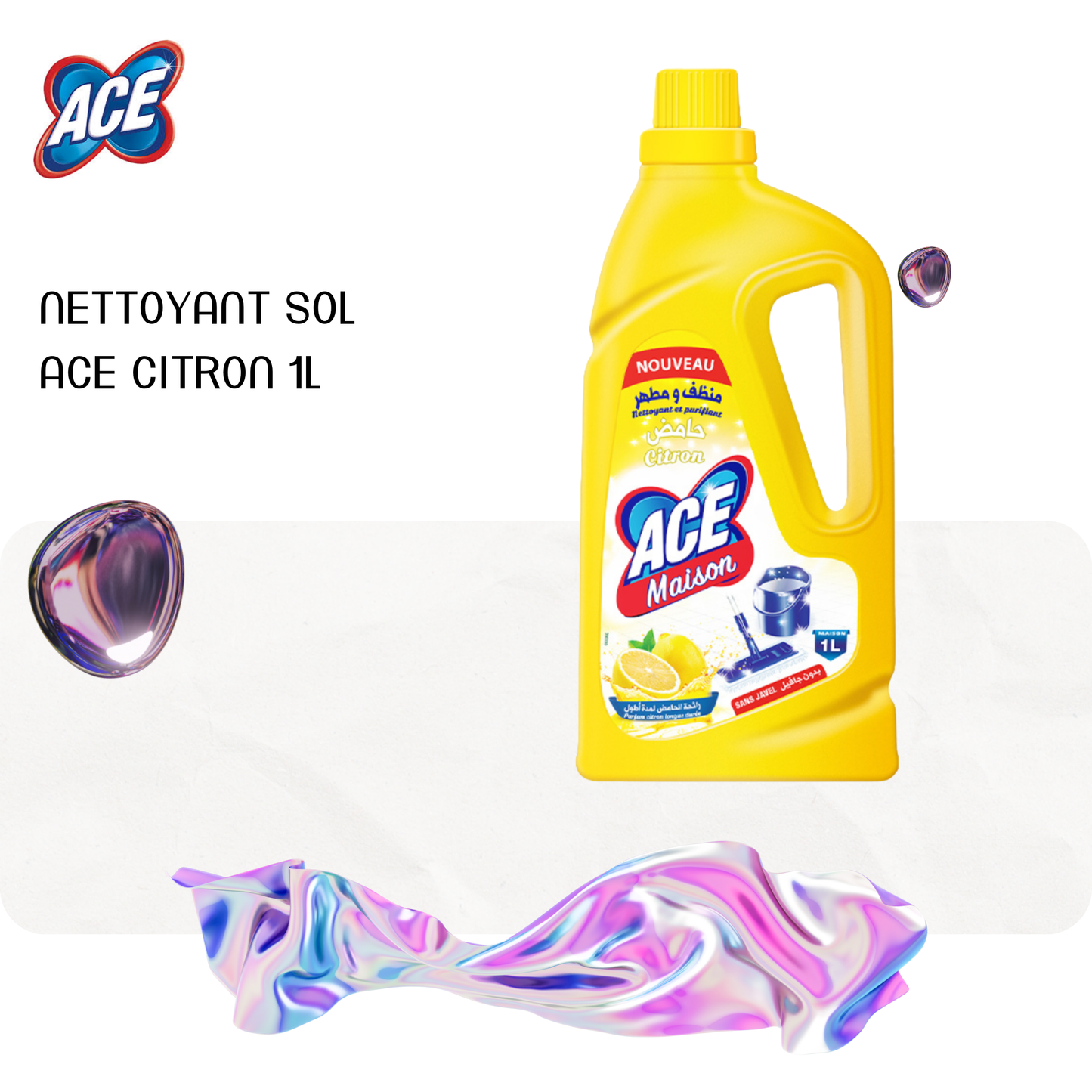 Nettoyant sol  ACE CITRON 1L